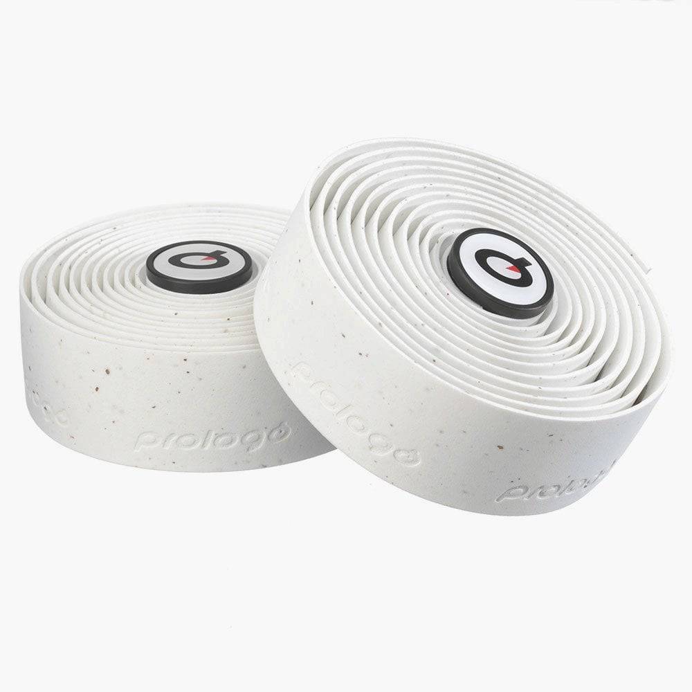 Prologo Plaintouch Cork Bar Tape with self-adhesive backing and end caps, designed for bicycle handlebars.