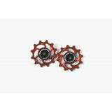 Hope 12-tooth jockey wheels pair for bike drivetrain, showcasing durable components with smooth, efficient performance.