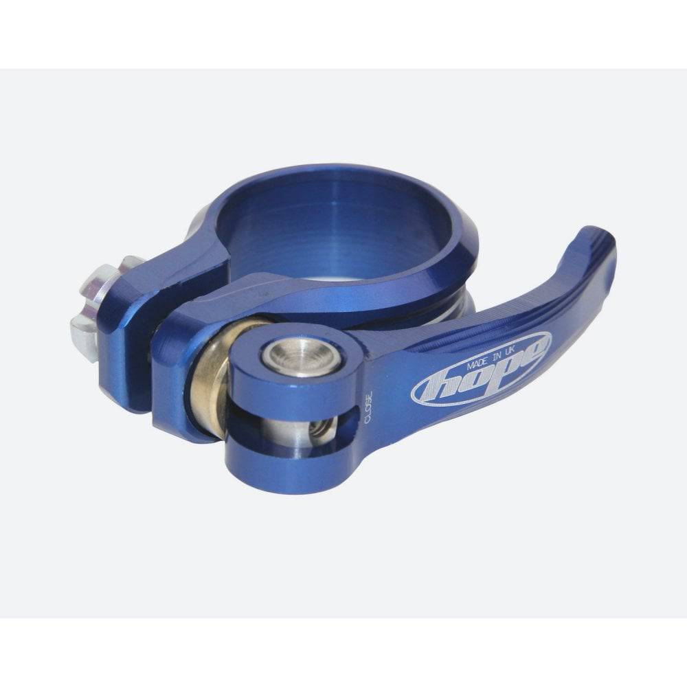 Hope seat clamp quick-release spare part for bolt and quick-release bicycle seat post systems, showing the clamp and hardware in detail.