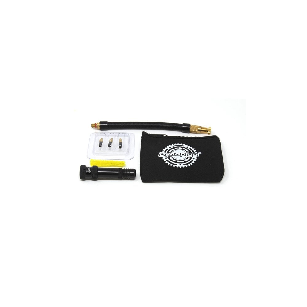 Dynaplug Air tubeless road tire repair and inflation kit with black components and CO2 cartridge for quick bike tire fixes