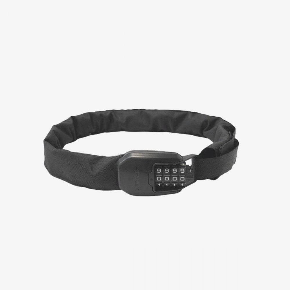 Hiplok Spin 6mm fluorescent wearable bike chain lock with combination lock, lightweight and secure cycling accessory.