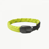 Hiplok Spin wearable chain lock with 6mm fluorescent chain, combination bike lock and cycling accessory.