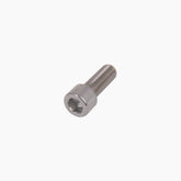 Deda Elementi Ti Bolt M5 x 17mm titanium travel bolt for luggage racks, showcasing the lightweight, durable metal construction.