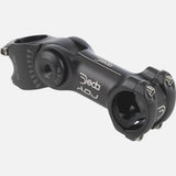 Deda Elementi adjustable bicycle stem with micro angle adjustment for 31.7mm handlebars, showing sleek metal component with adjustment bolts.