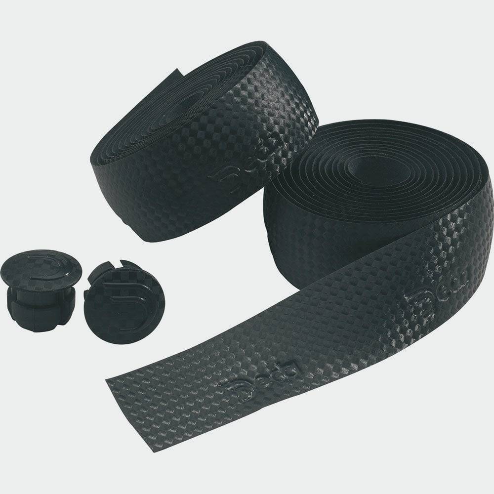 Deda Elementi Carbon Look road bike handlebar tape with end plugs and finishing tape, designed for bike components.