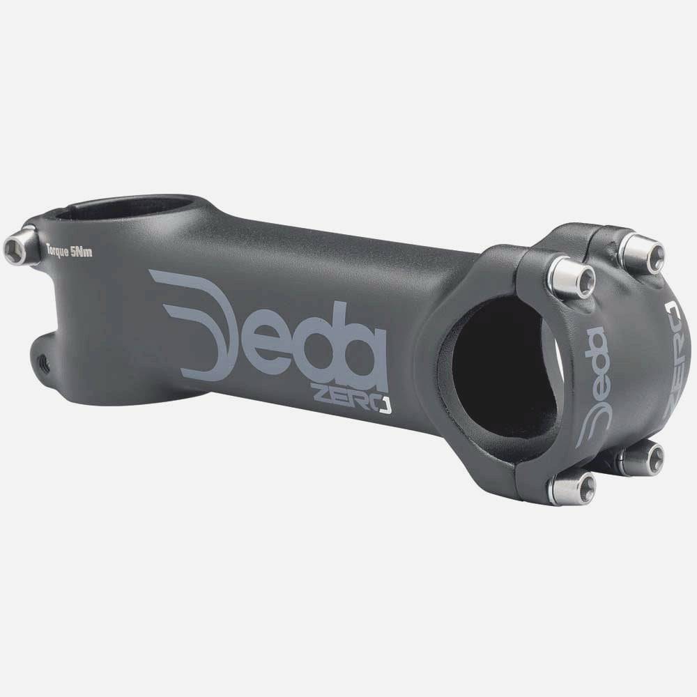 Deda Elementi Zero Road Bike Stem 115mm with 31.7mm handlebar clamp, ISO4210 approved, installed on a carbon road bike.
