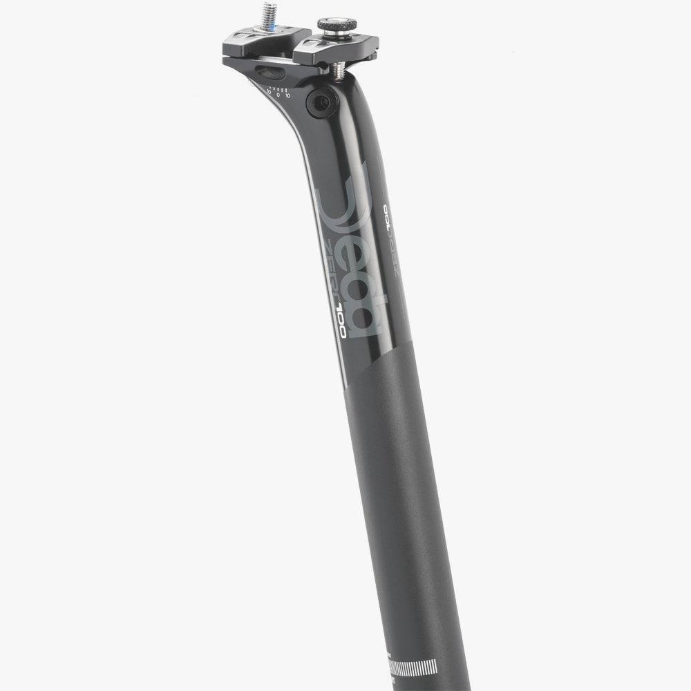 Deda Elementi Zero100 road bike seatpost with 1-bolt clamp, 27.2mm and 31.6mm diameter, lightweight cycling component