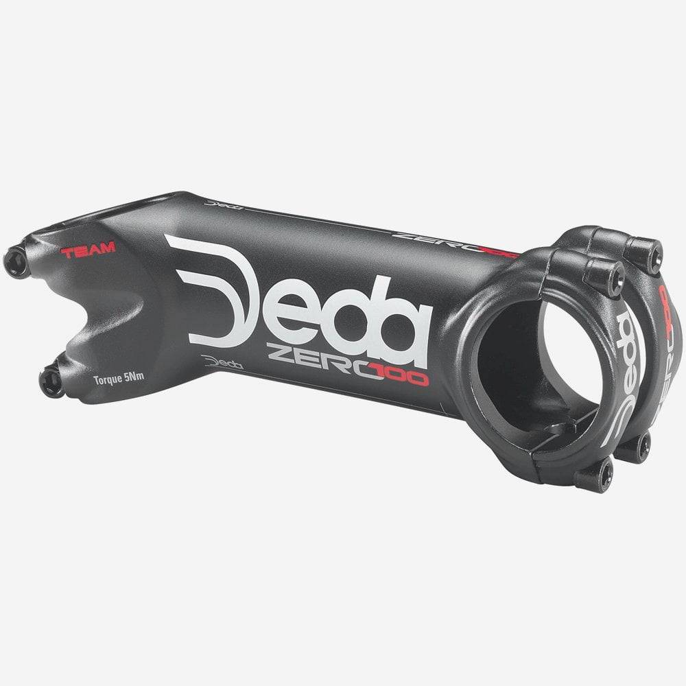 Deda Elementi Zero100 Team stem with 70° negative angle on 1 1/8" steerer and 31.7mm handlebar for road bikes