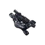 Shimano Deore XT BR-M8120 4-piston hydraulic disc brake caliper for front or rear post mount bicycle components.
