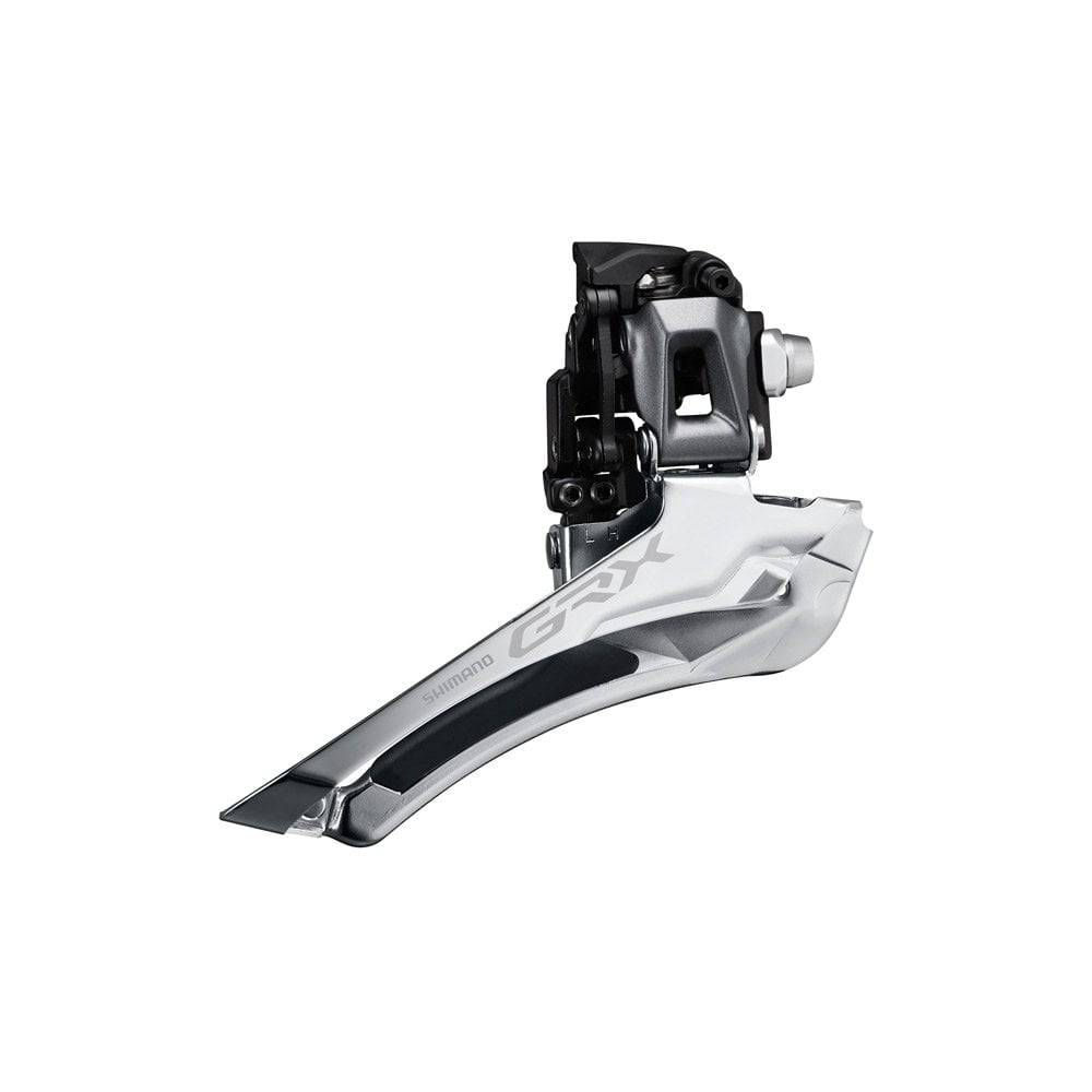 Shimano GRX FD-RX810 11-speed double front derailleur, gravel bike component, down pull braze-on, black metal finish