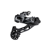 Shimano GRX RD-RX815 Di2 11-speed rear derailleur with Shadow+ for double chainsets, showcasing the durable component design.