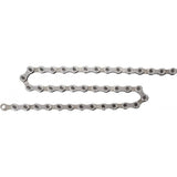 Shimano CN-HG601 11-speed road and MTB chain with quick link, SIL-TEC treated, shown in close-up on a bike component