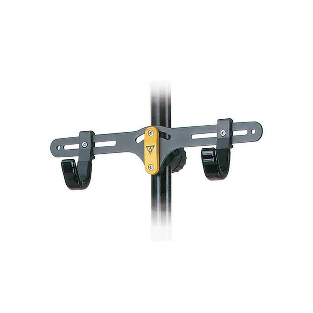 Topeak Two Up third hook accessory for bike stand, extra storage hook for organizing cycling gear on the Two Up bike stand.