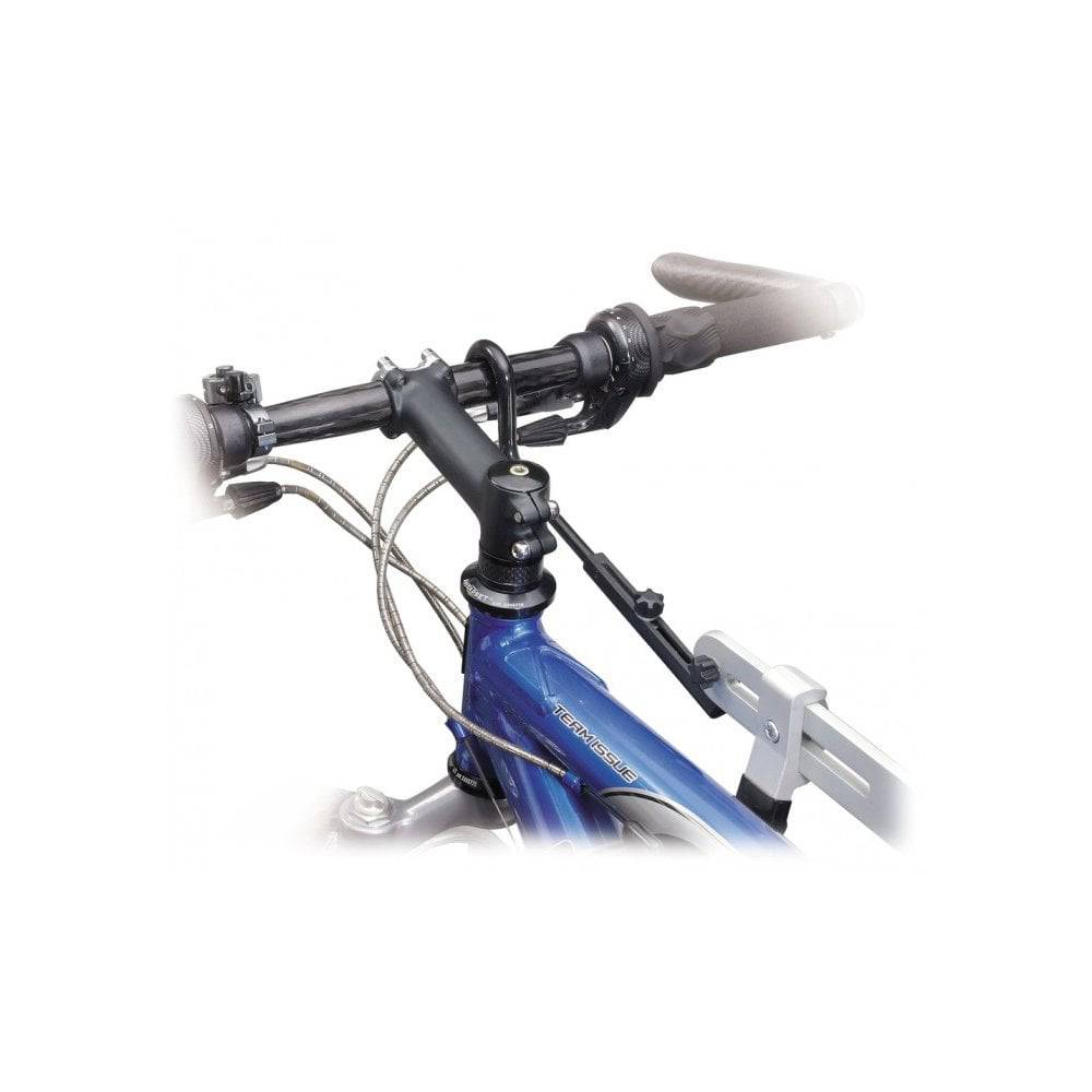 Black Topeak Dual Touch Handlebar Stabiliser for bike maintenance and repair stands, accessory for secure handlebar support.