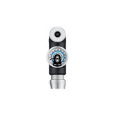 Crank Brothers Sterling short hand pump with universal head for Presta and Schrader valves, ideal for bicycle tire inflation accessories.