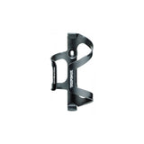 Topeak Dualside Black reversible bike water bottle holder mounted on a bike frame, lightweight and durable bicycle accessory