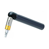 Topeak Nano TorqBar compact preset torque wrench with 5 tool bits, measuring 4Nm to 6Nm for bike workshop maintenance.