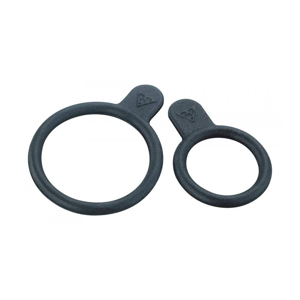 Topeak Redlite Bands Black flexible rear light mount attached to a bike seat post for bicycle safety accessories.