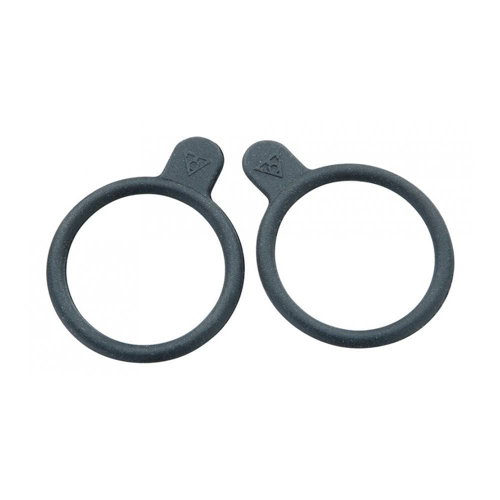 Topeak Whitelite black mounting bands for bike lights, durable accessories for secure attachment to bike handlebars or frames.