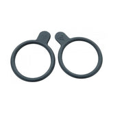 Topeak Whitelite black mounting bands for bike lights, durable accessories for secure attachment to bike handlebars or frames.
