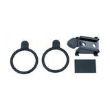 Topeak Redlite Mega black bike light mount accessory securely attaches to handlebar for durable bike lighting.