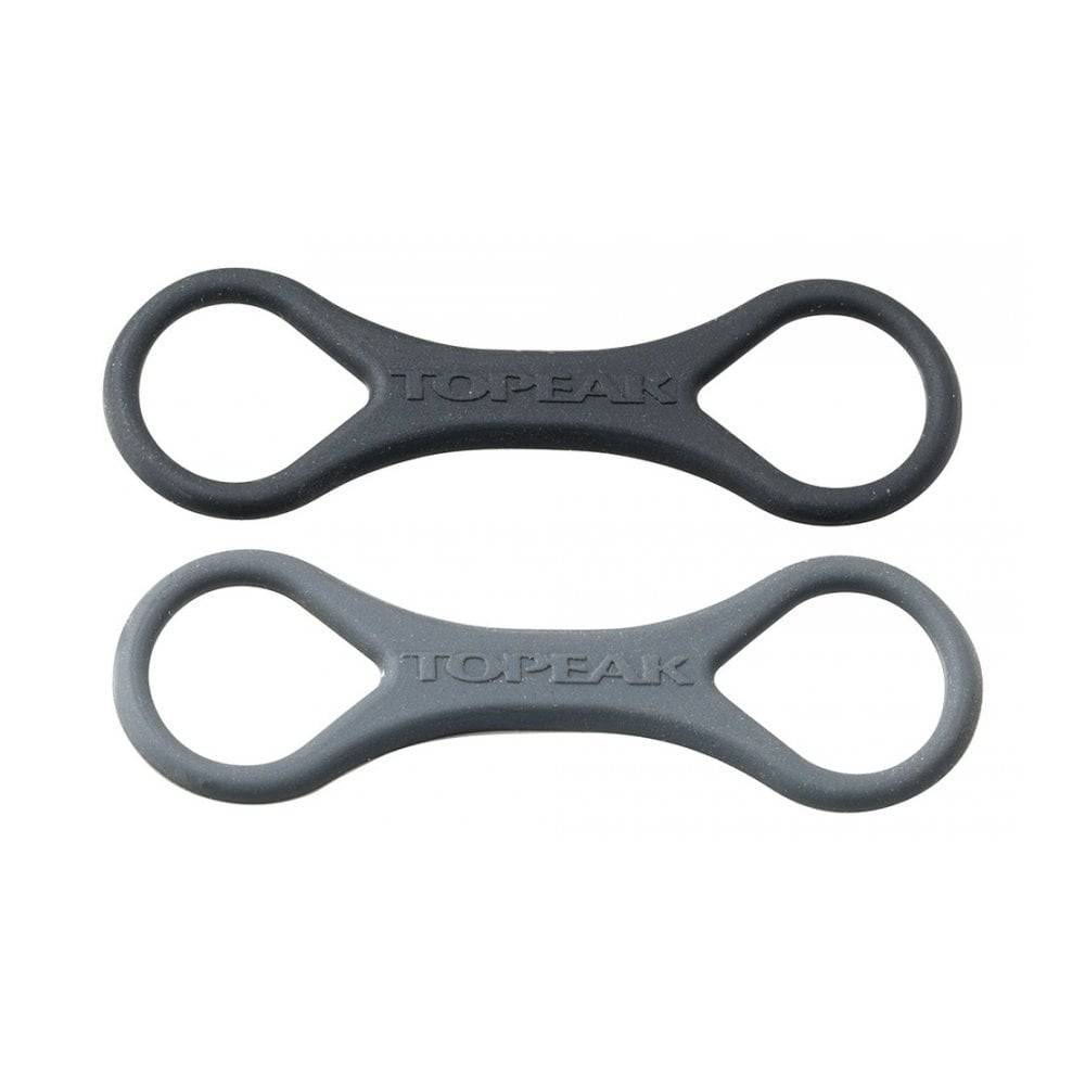 Topeak Whitelite Redlite Aero Race bike light straps in black, secure bike lights with durable accessories for cycling safety.