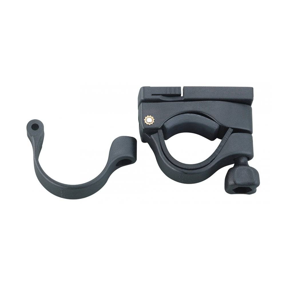 Topeak Whitelite DX/HP bracket for secure mounting of Whitelite and AeroLux bike lights on bicycle handlebars.