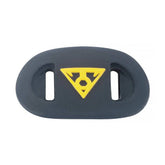 Topeak Mono Cage Strap in black and yellow, a durable bike bottle cage accessory with adjustable strap.