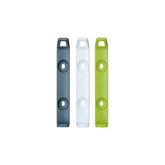 Topeak Dualside Cage EX reversible water bottle holder with colorful mounting plates for bike accessories.