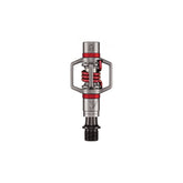 Crankbrothers Eggbeater 3 silver and blue clipless pedals for XC and cyclocross bikes, showing the pedal body and cleat interface.