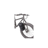 Topeak Versacage black bike cage with adjustable mount and tie-down straps for secure bike accessory attachment.