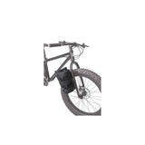 Topeak Versacage black bike cage with adjustable mount and tie-down straps for secure bike accessory attachment.