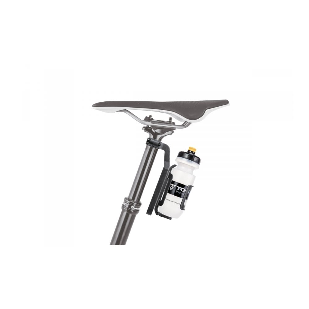 Topeak DP Mount for dropper seatposts 22-27mm in black, bikepacking accessory designed for secure bike frame attachment.