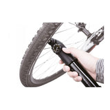 Topeak Mountain TT Twin Turbo hand pump with twin stroke technology for MTB tires, portable bike pump accessory