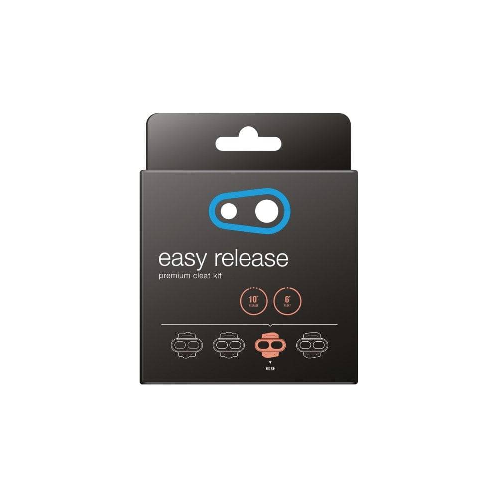 Crank Brothers Easy Release 2-bolt pedal cleats with adjustable fit and shims for cycling shoes.
