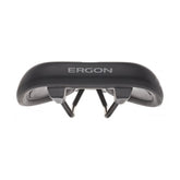 Ergon ST Gel men's touring saddle with orthopedic comfort and gel padding, designed for comfortable cycling rides.