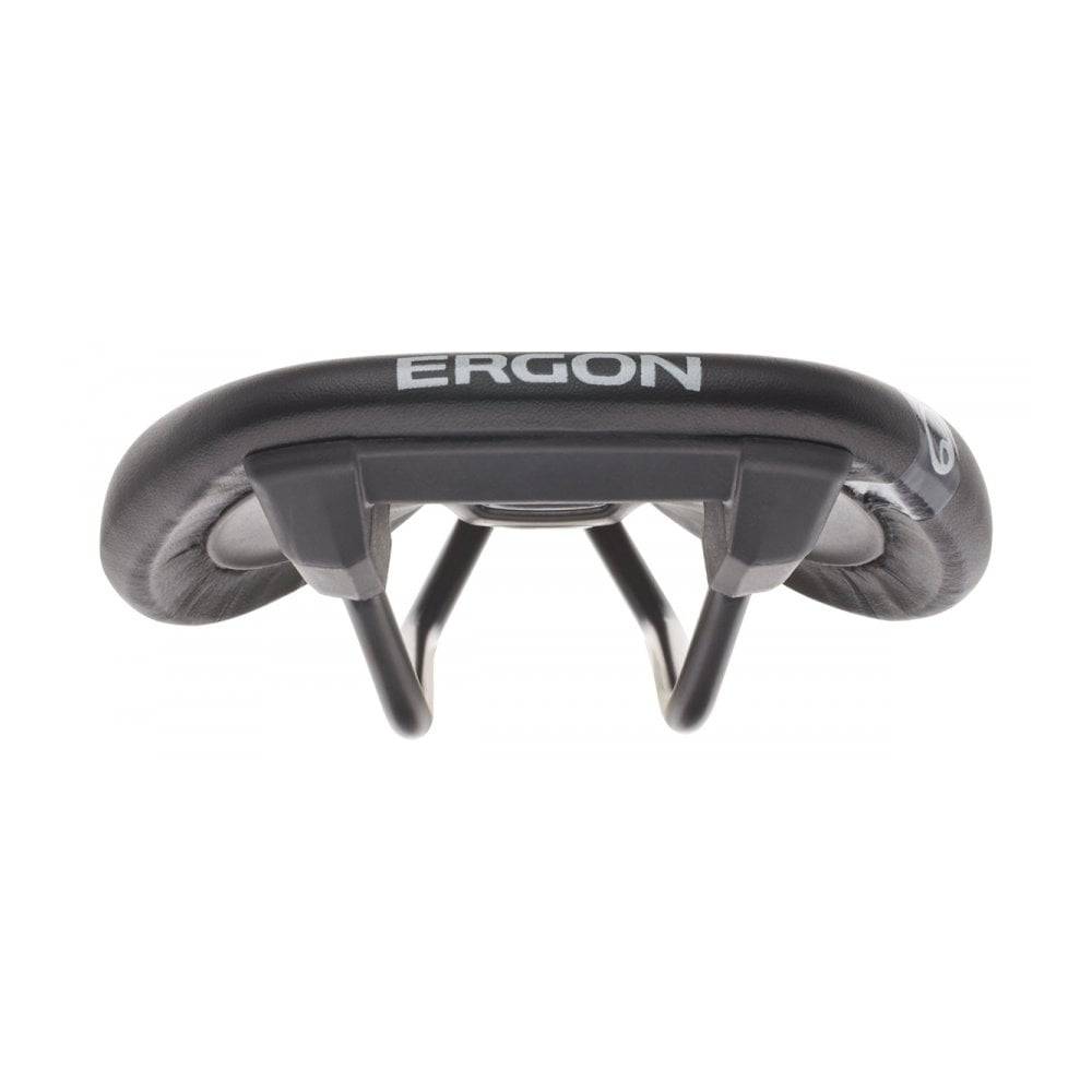 Ergon SM Sport men's mountain bike saddle with pressure relief and accessory mount, designed for comfortable mountain biking.