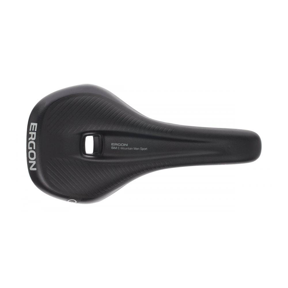 Ergon SM E-Mountain Sport men's saddle with ergonomic shape and comfort padding for e-Mountain bike riding.