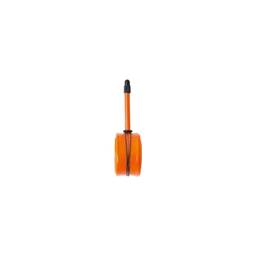 Tubolito Tubo Road Tube in neon orange, 700x18-28 size, puncture resistant, designed for road bikes.