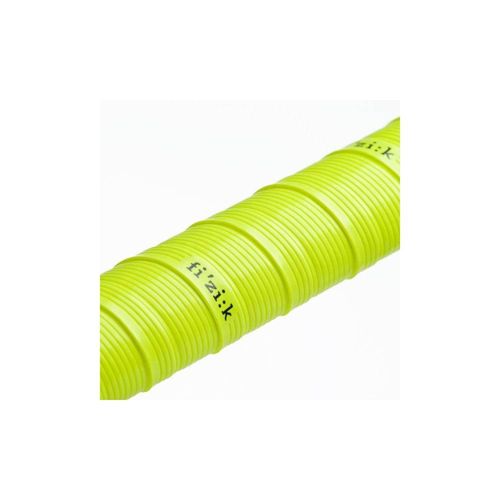 Fizik Vento Microtex Tacky Bar Tape for road bikes, showing close-up of textured, non-slip grip and durable material on bike handlebars.