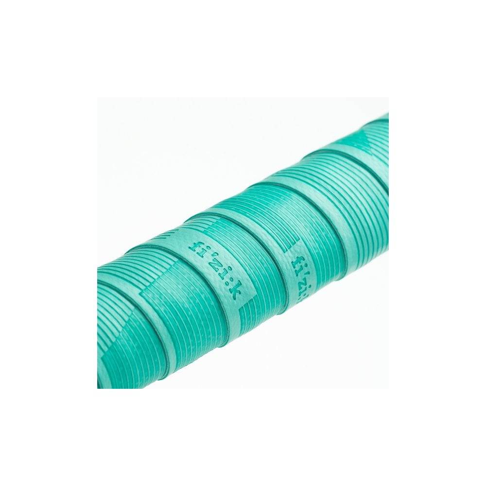Fizik Vento Solocush Tacky cycling handlebar tape, lightweight and non-slip, wrapped around a bicycle handlebar.