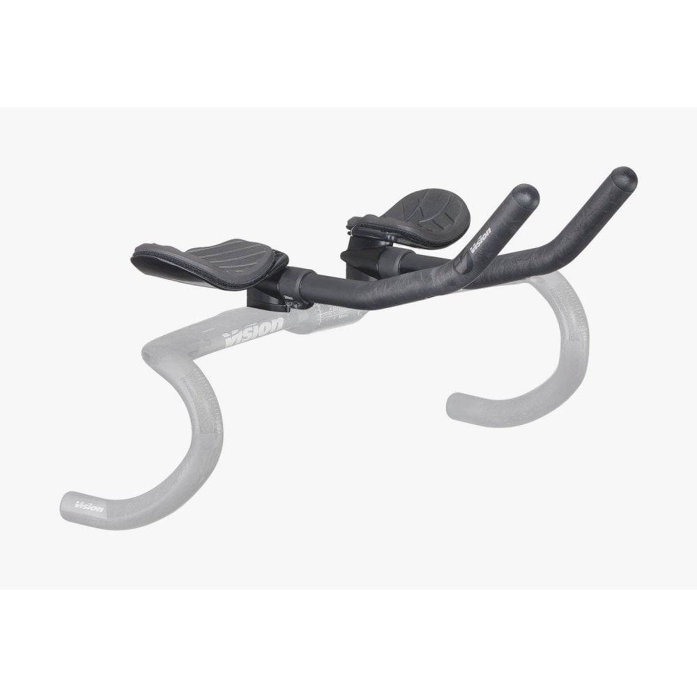 Vision Metron 4D J-Bend Aero Handlebar with armrest mounts and padding, designed for cycling components.