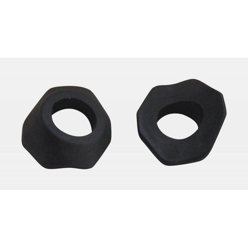 FSA asymmetric rim valve adaptor for Presta valves, suitable for tubeless and tube setups, shown on a bicycle wheel.