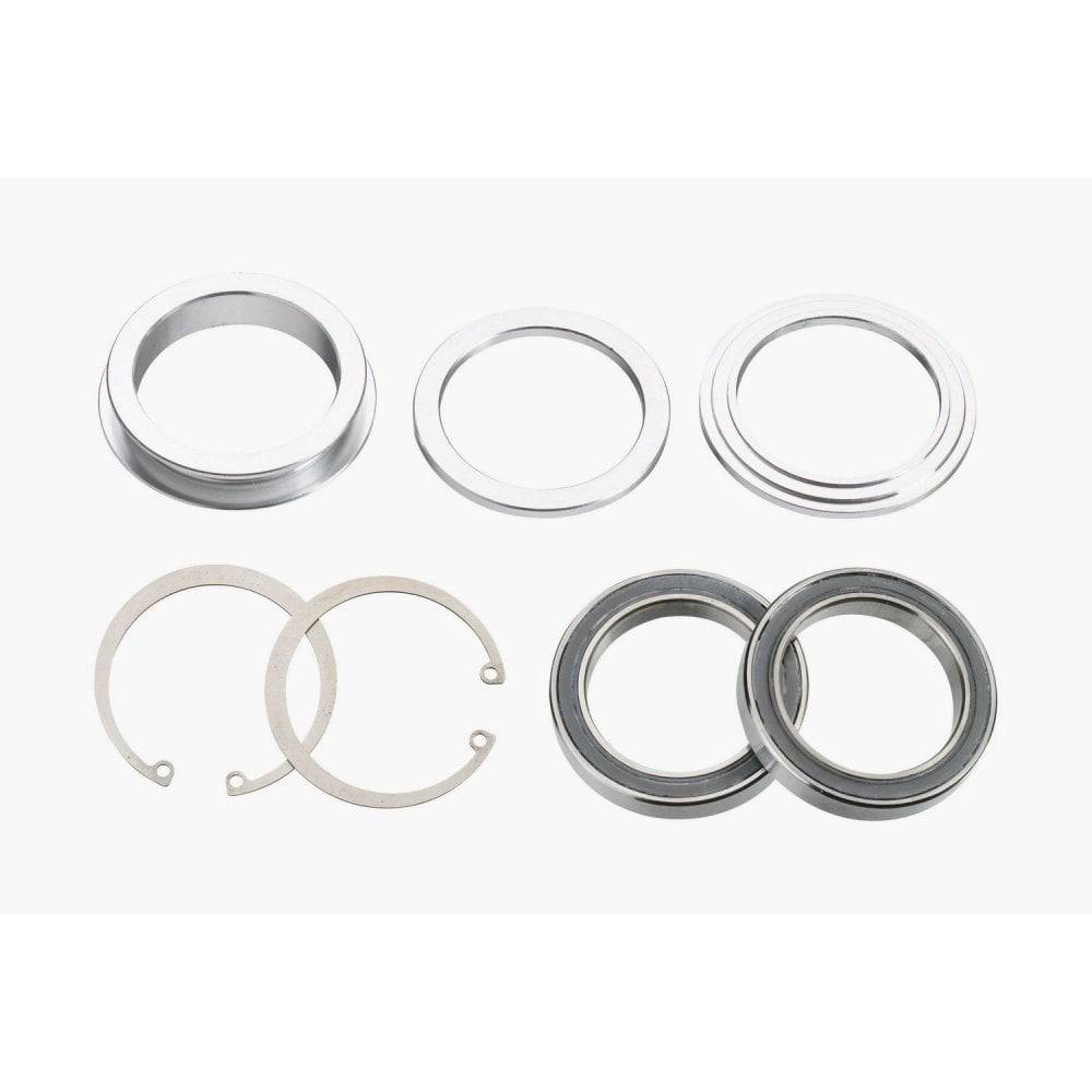 FSA BB30 MTB bottom bracket with steel cartridge bearings and circlips, designed for mountain bike component installation.