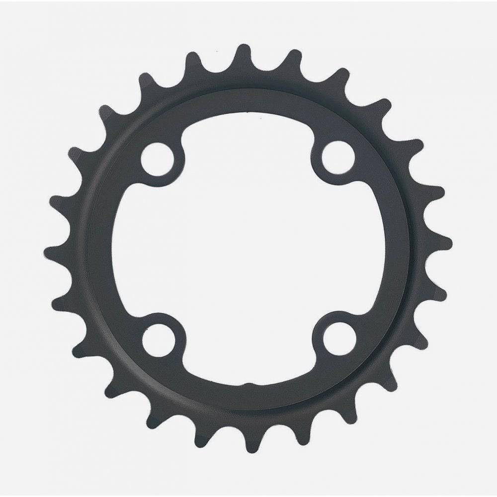 FSA Steel MTB 2x11 Speed Chainring in black with 64x24T teeth, 4-hole mounting for mountain bike drivetrain components