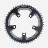 FSA Super Road 2x11 speed chainring, 52T black, 5-hole, compatible with Shimano and Campagnolo road bikes.