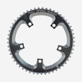 FSA Super Road chainring 53T black 2x11 speed bike component with 5 bolt 12mm pin, 130mm BCD for road cycling.