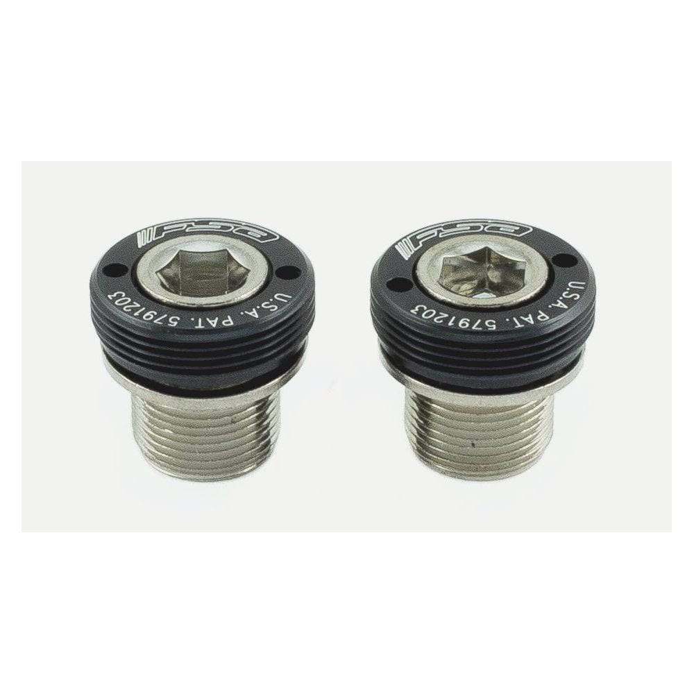 FSA Self Extracting Crank Bolts M15 Steel for ISIS splined bottom brackets, component image showing installation details.