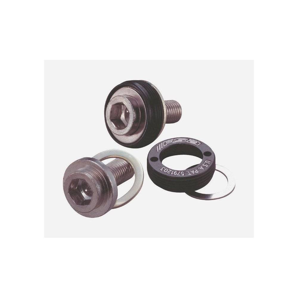 FSA Steel M8 self-extracting crank bolts for JIS square taper bottom brackets, components for bike cranksets.