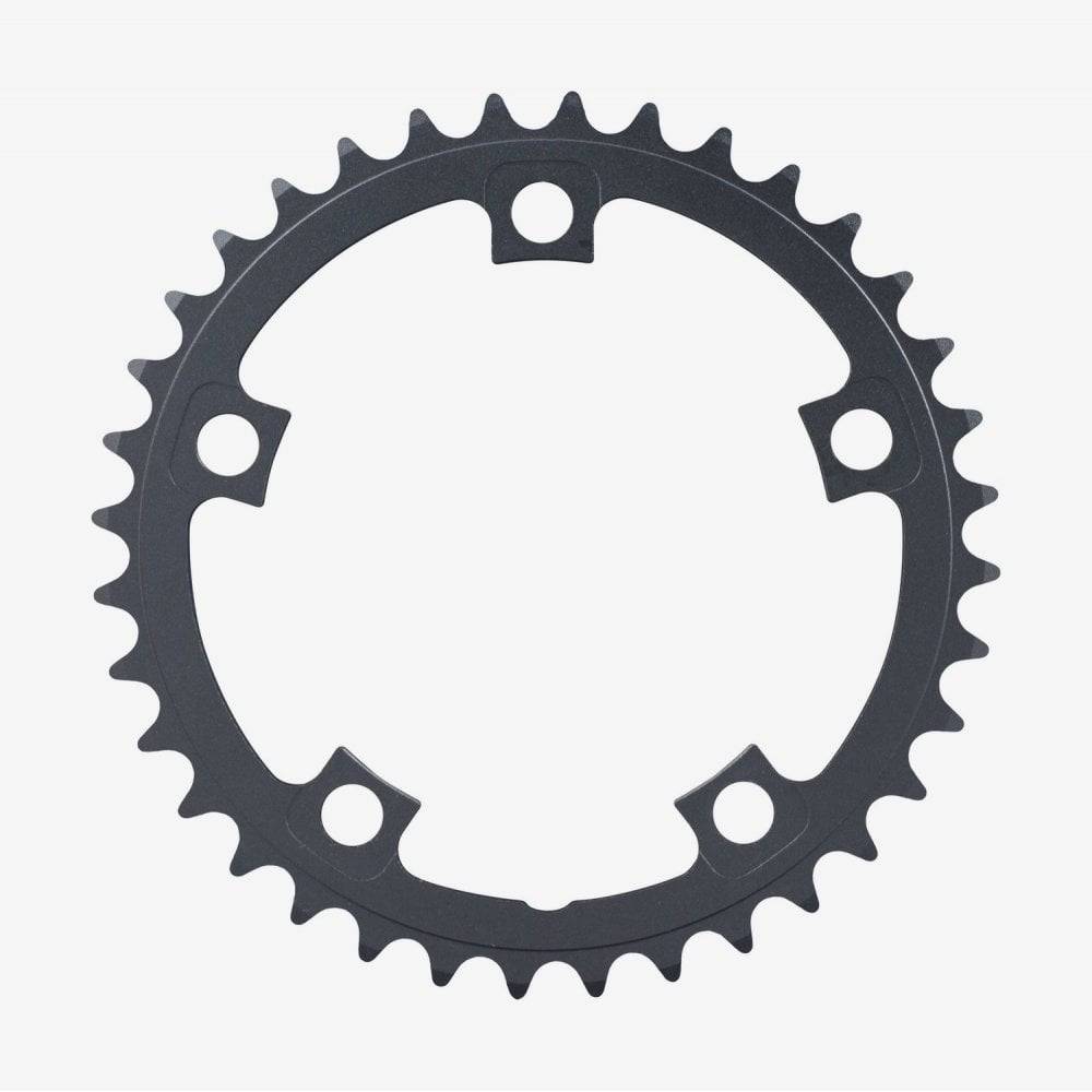 FSA alloy road bike chainring, 110 BCD, 2x11 speed Shimano compatible, lightweight cycling component with teeth and mounting holes.